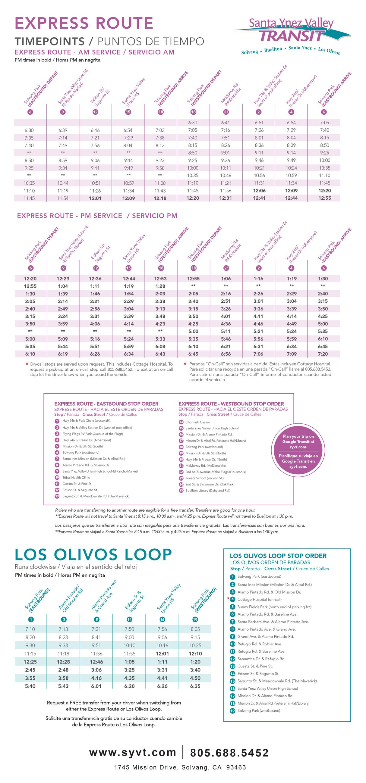 Website Schedule - May 2025