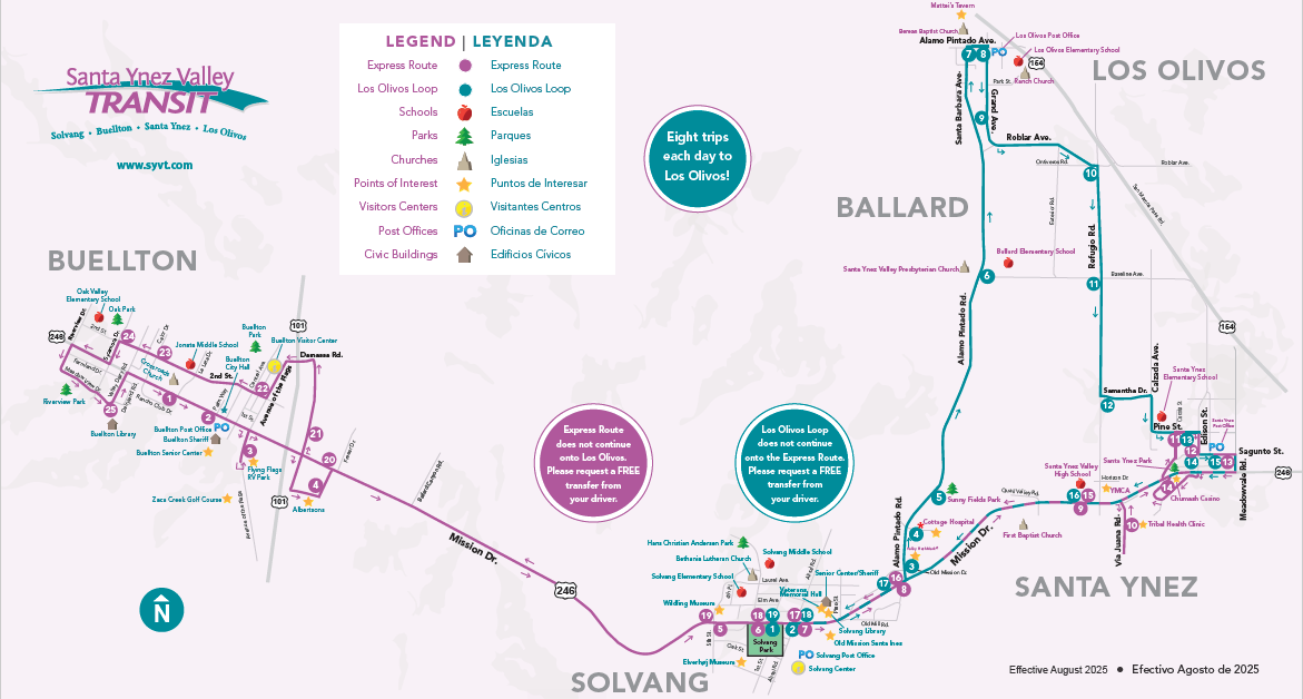 SYVT fixed- route map